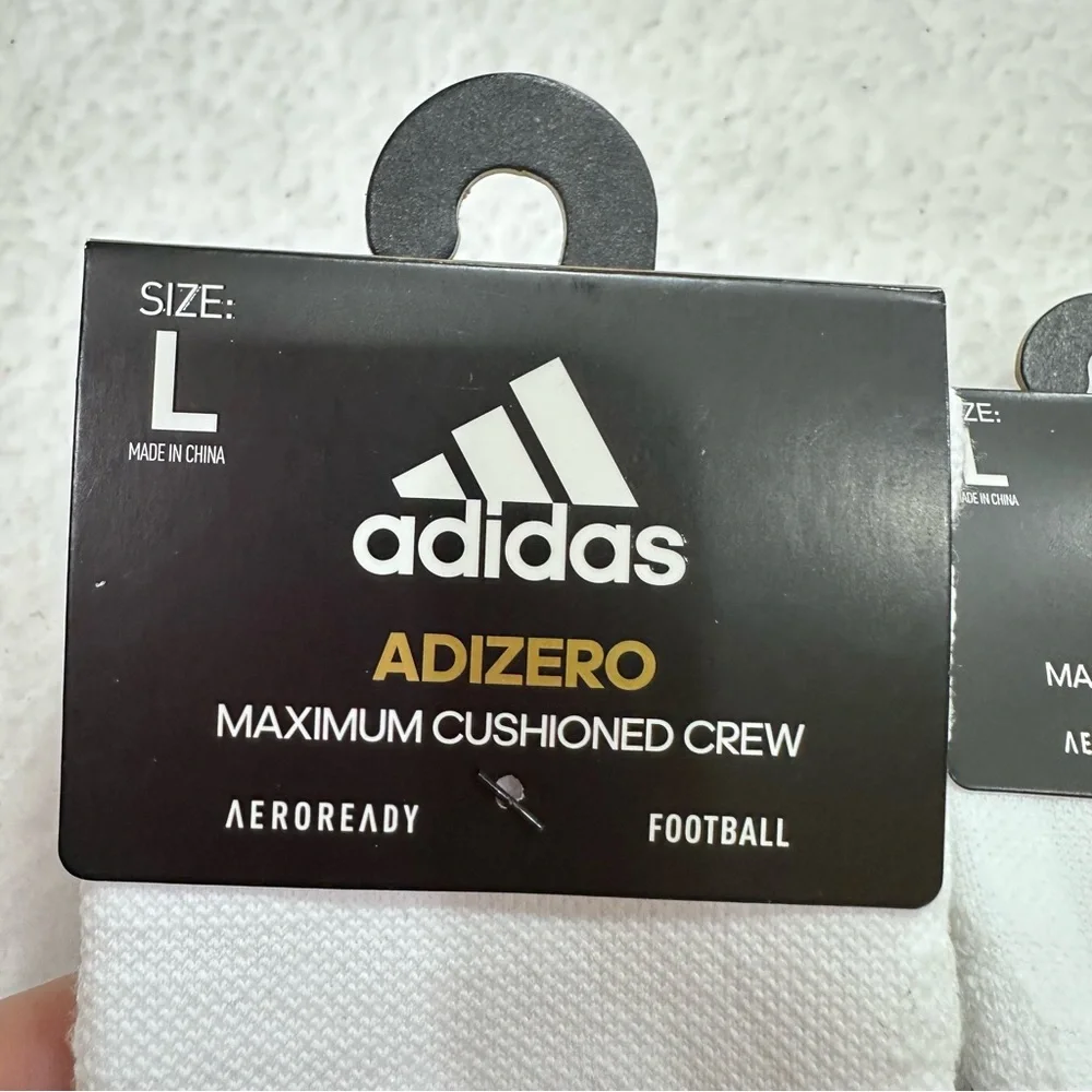 Men’s white Adizero Adidas Socks